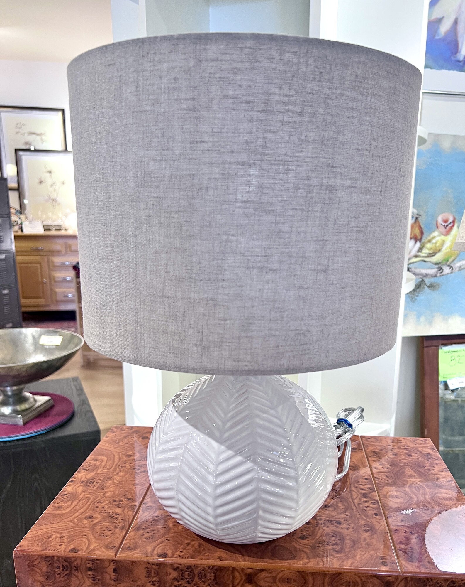 Lamp Table, White, Size: 16\" H

Matching lamp available, $33  #3481