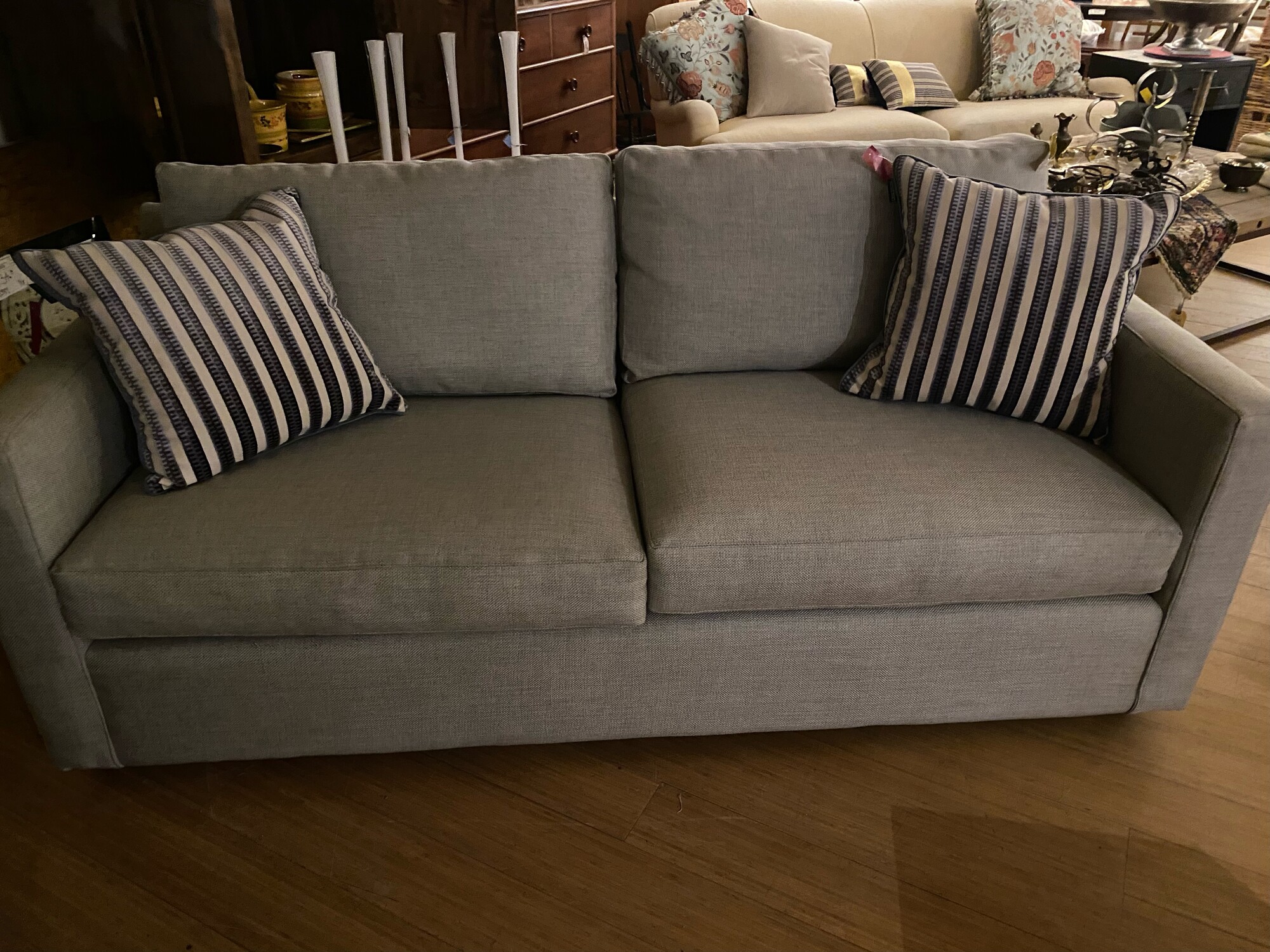 Sofa Crate & Barrel, Grey, Size: 78x36x30