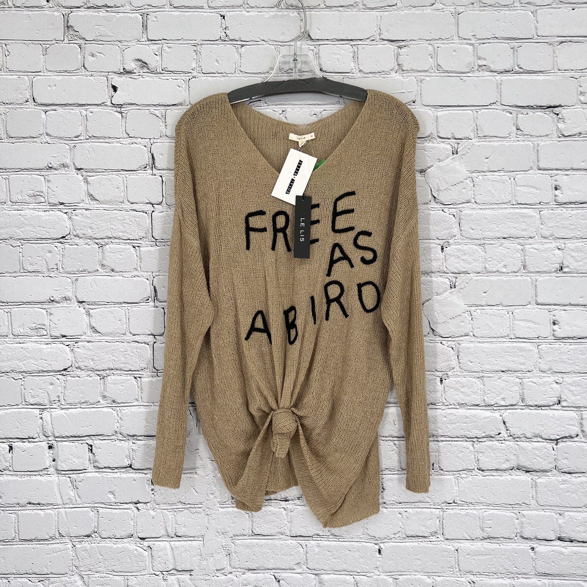 Free As A Bird Sweater, Brown, Size: Small