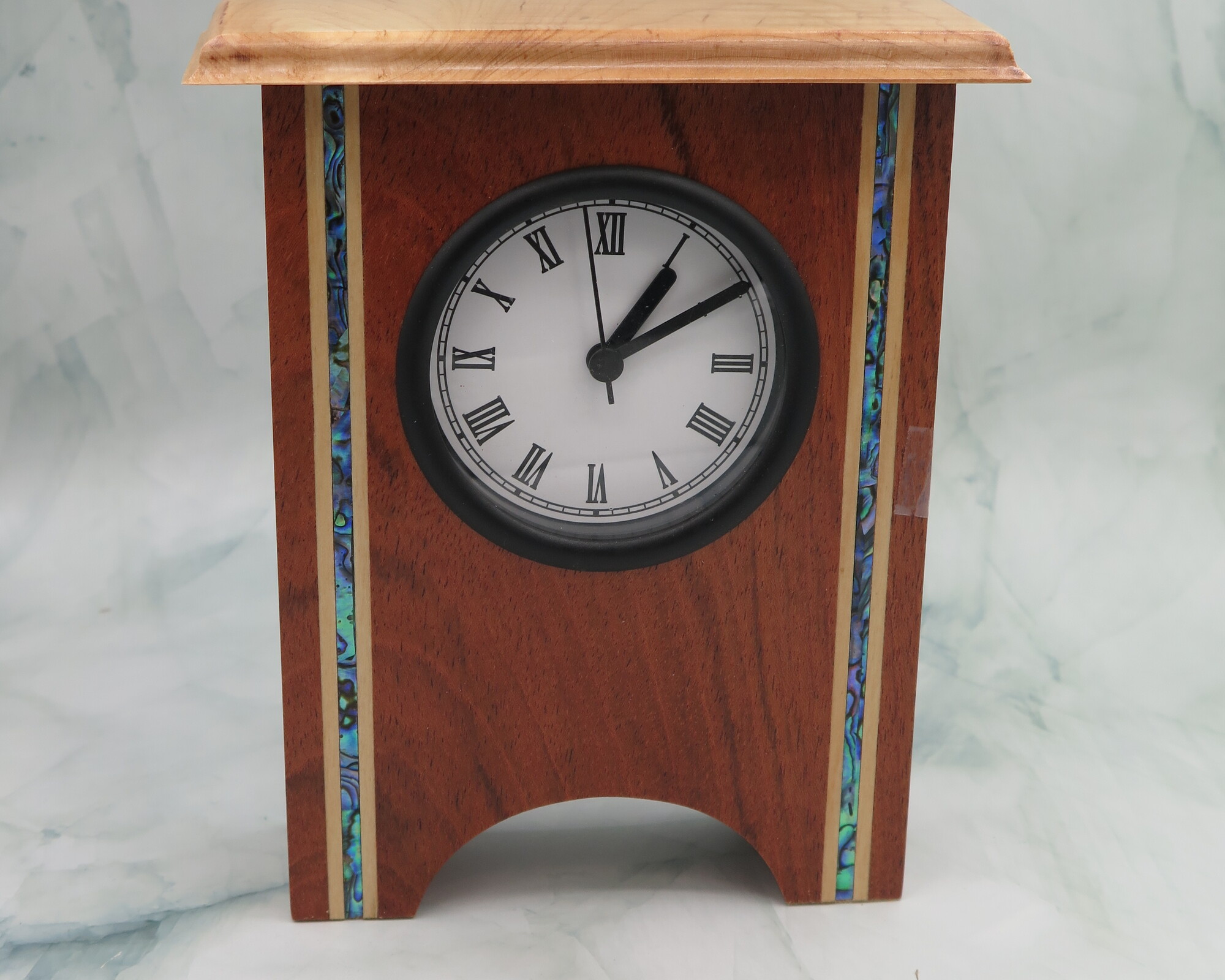 Shelf Clock, Brown, Size: 7.25x6