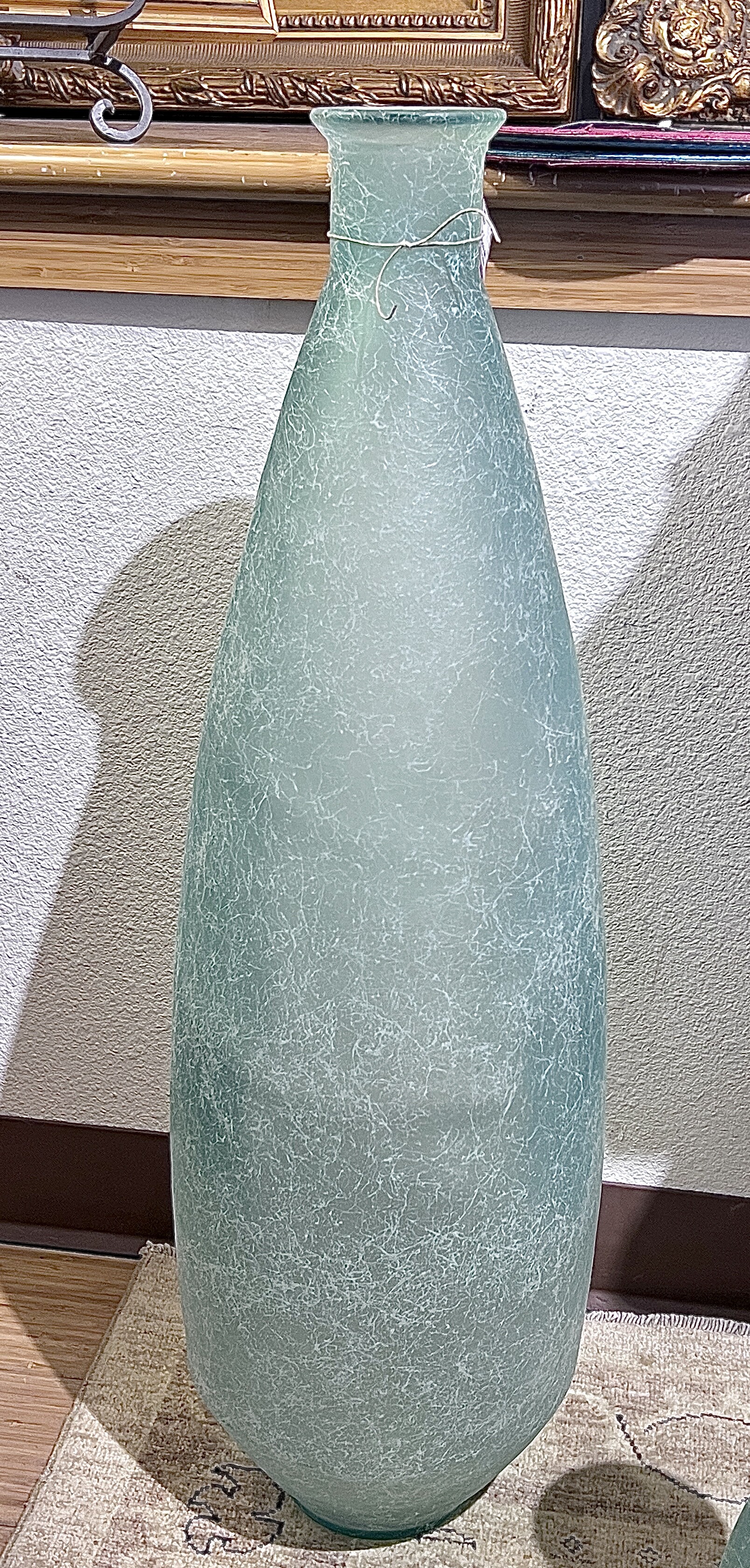 Vase Vidrios Recycled Gla, Green, Size: 33\"H