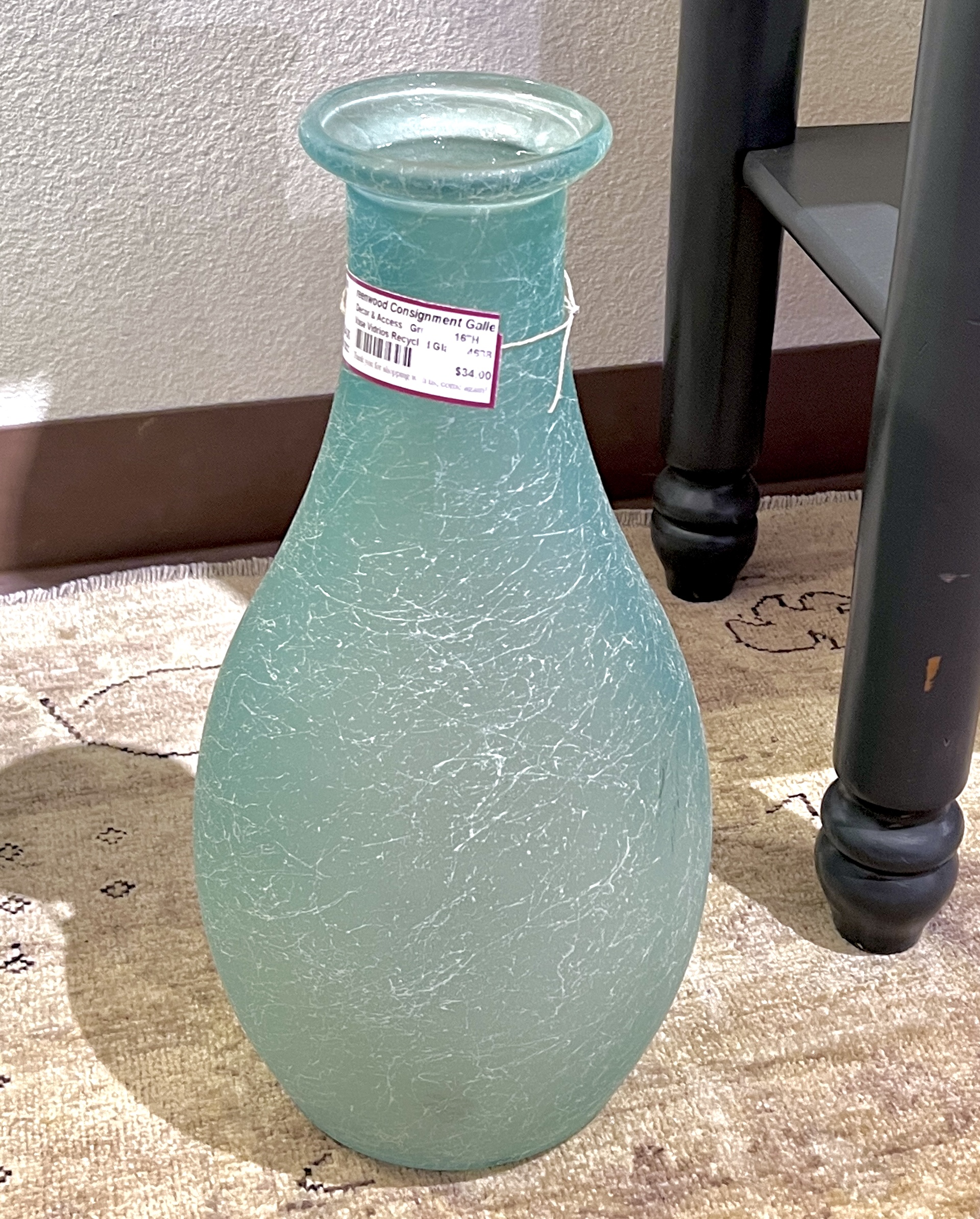 Vase Vidrios Recycled Gla, Green, Size: 16\"H