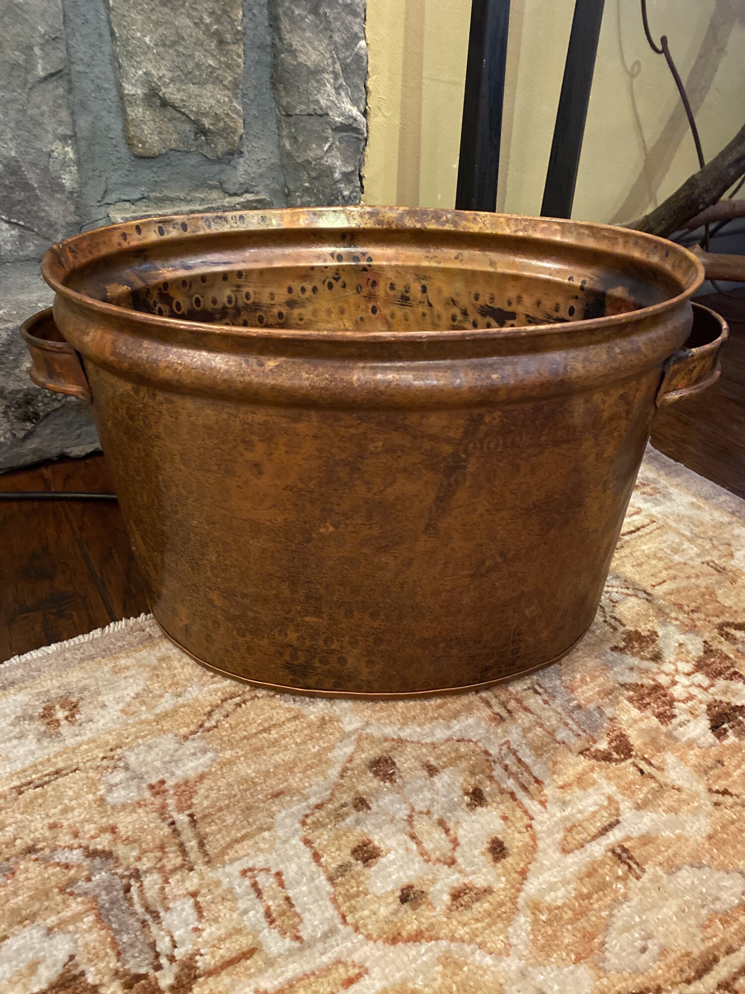 Copper Bucket, Size: 17Lx11W