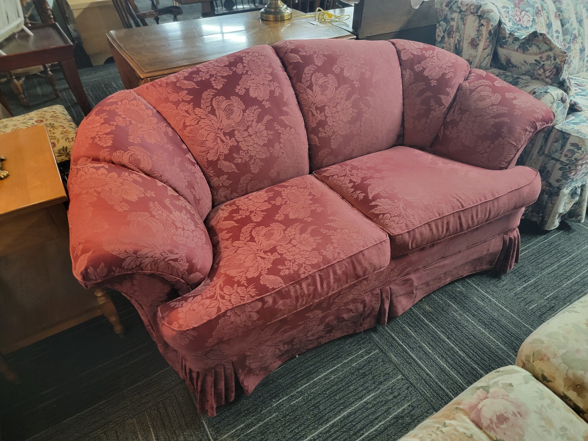 Red Loveseat by Craftmaster in good condition.