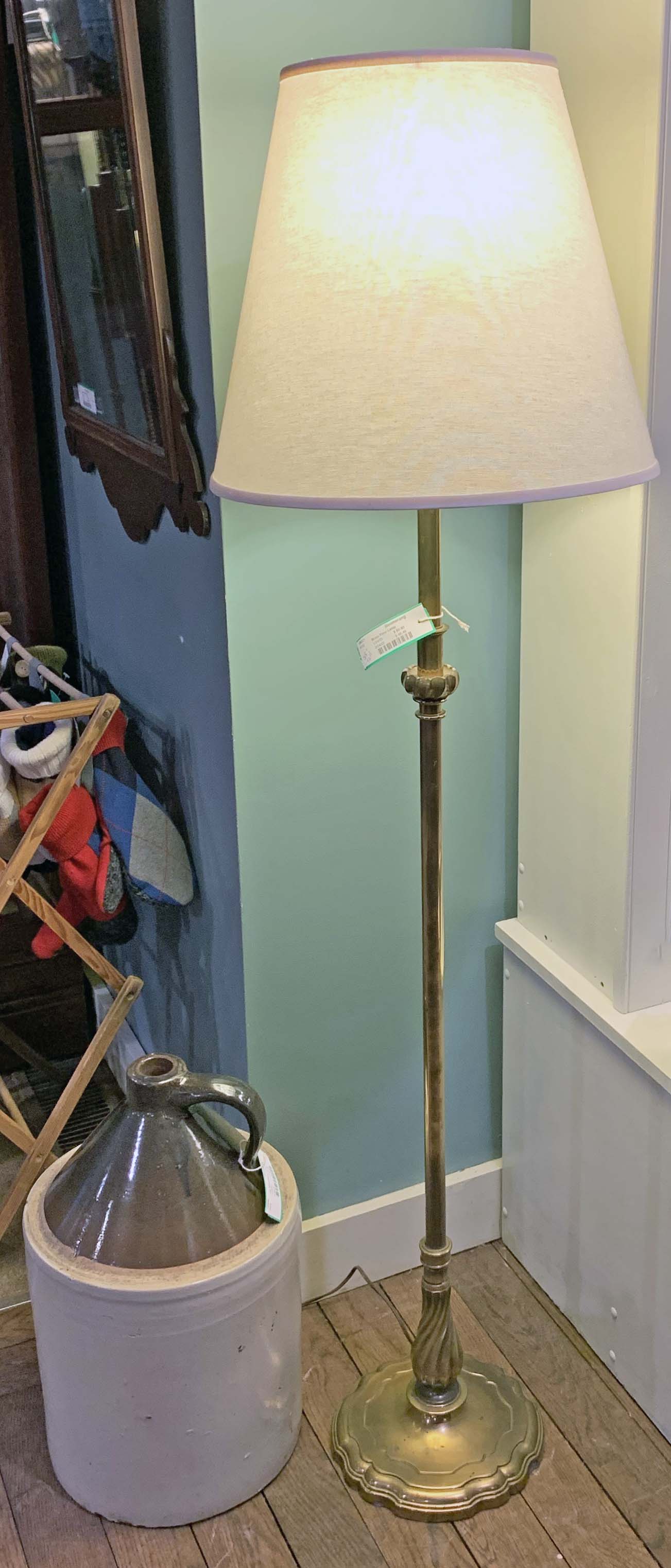Brass Floor Lamp - $50.50.
58 In Tall.