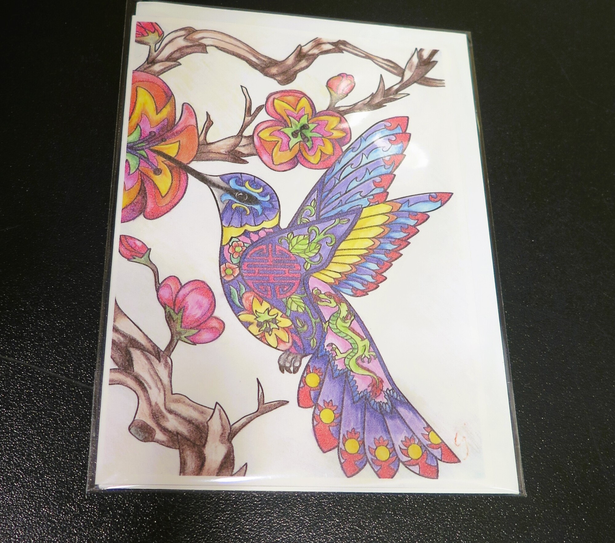HummingbirdWatercolor, Multi, Size: 5x7