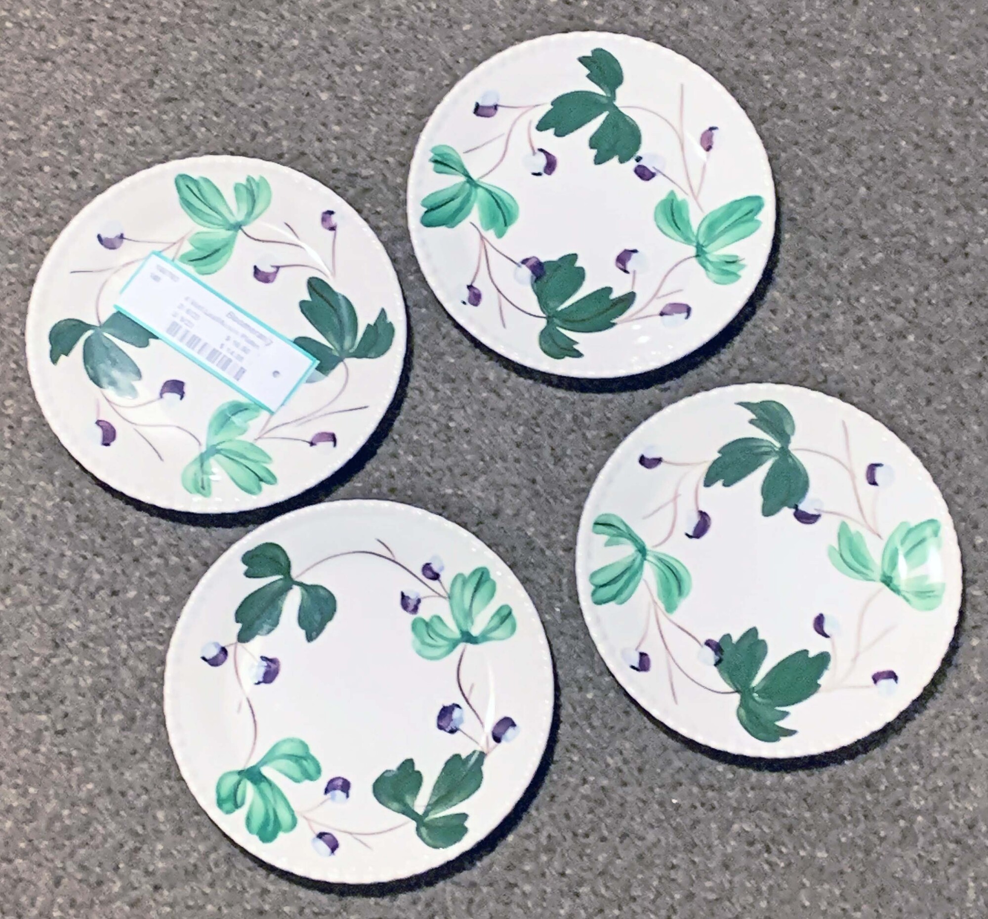 Four Vintage Leaft/Acorn Plates - $16.50.
6 In Round