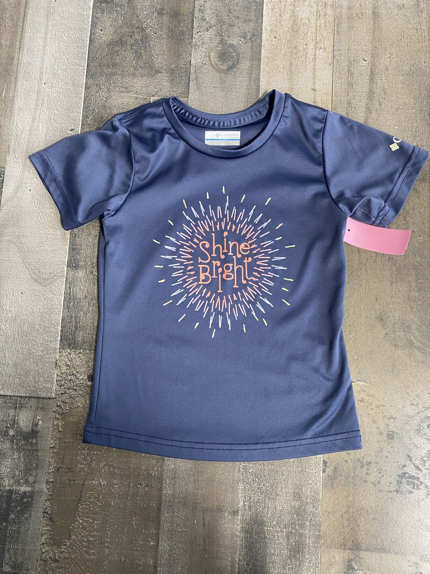 Girls Athletic Tee, Navy, Size: 6/6x