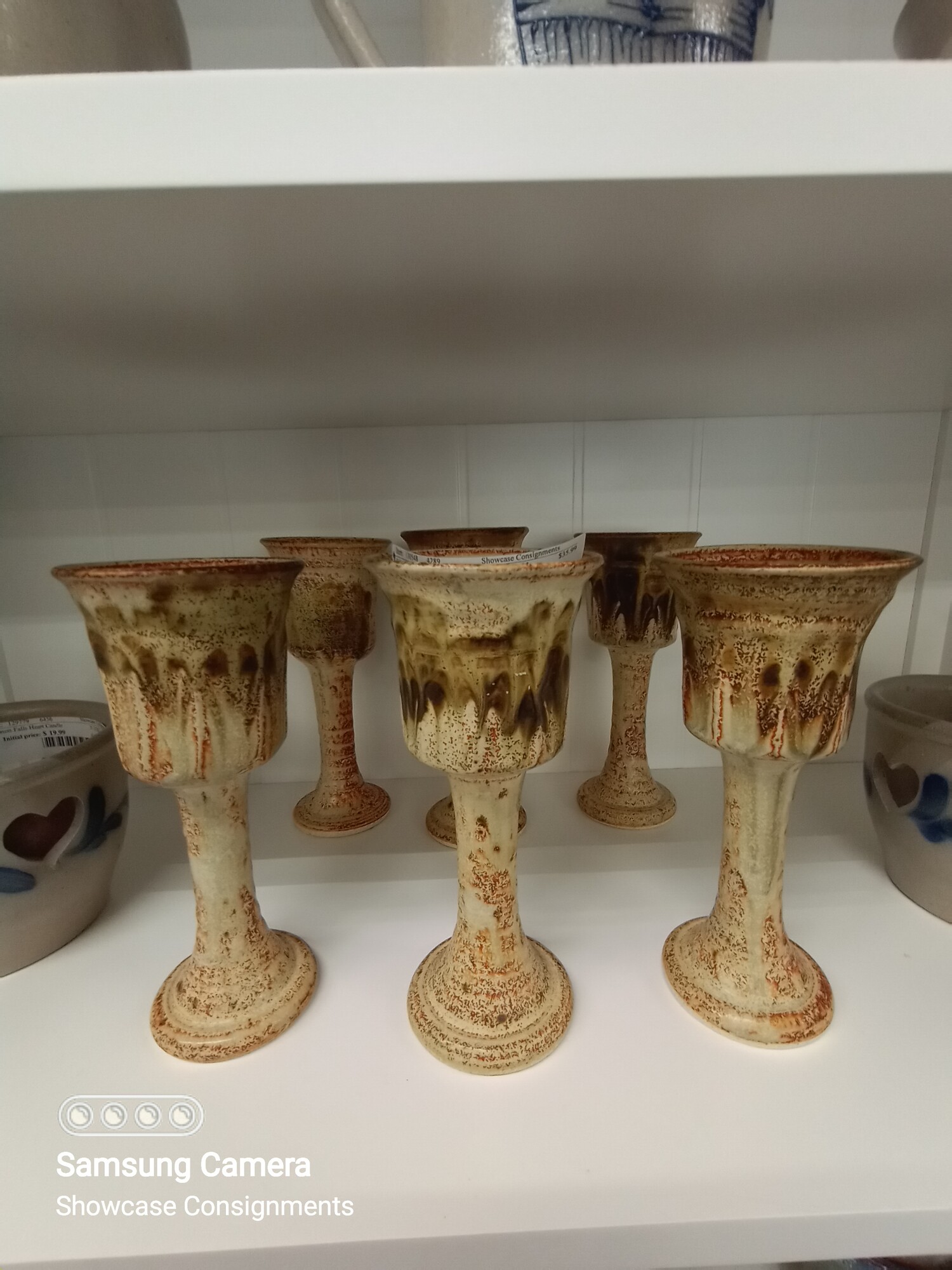 S/6 Pottery Goblets