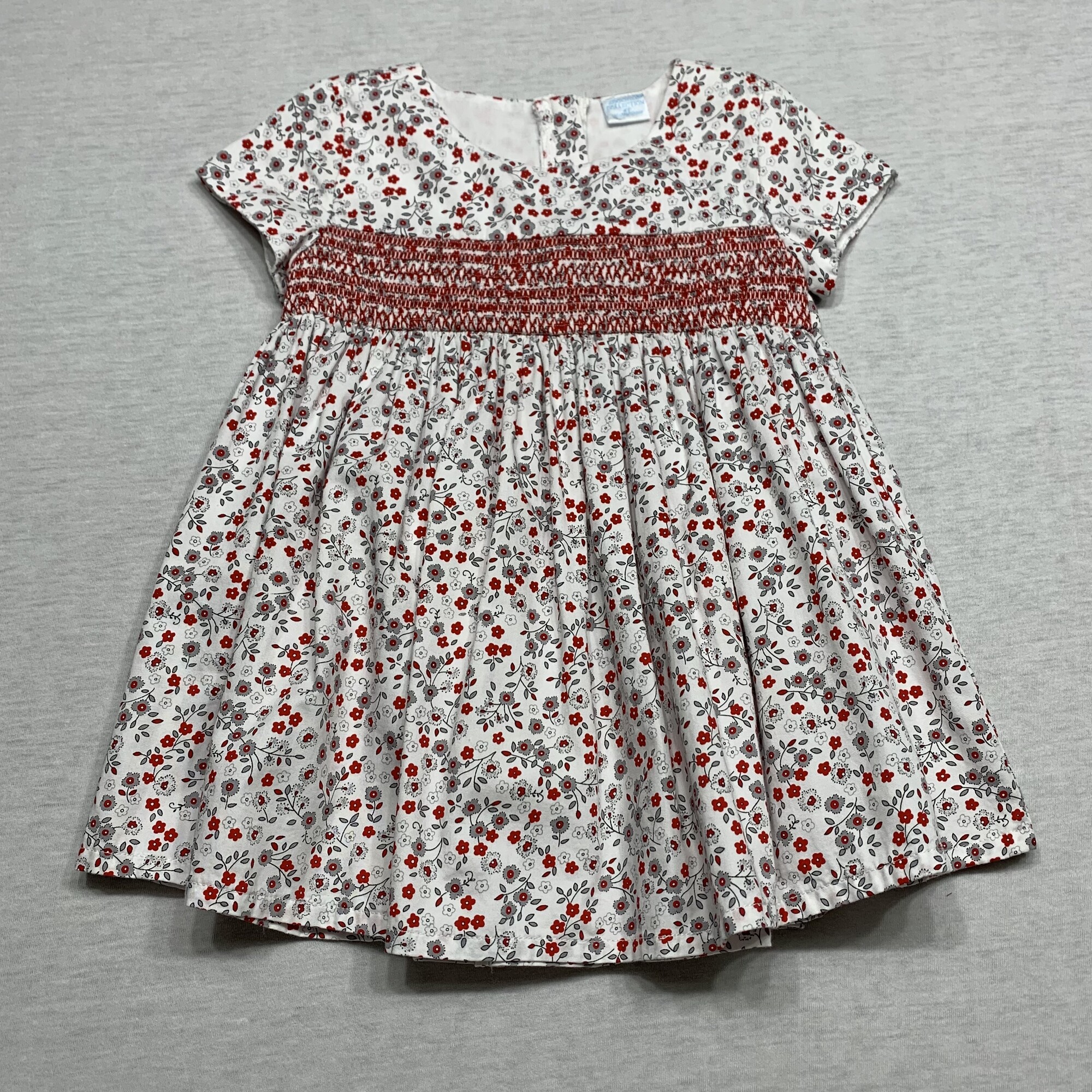 Smocked blouse with partial lining