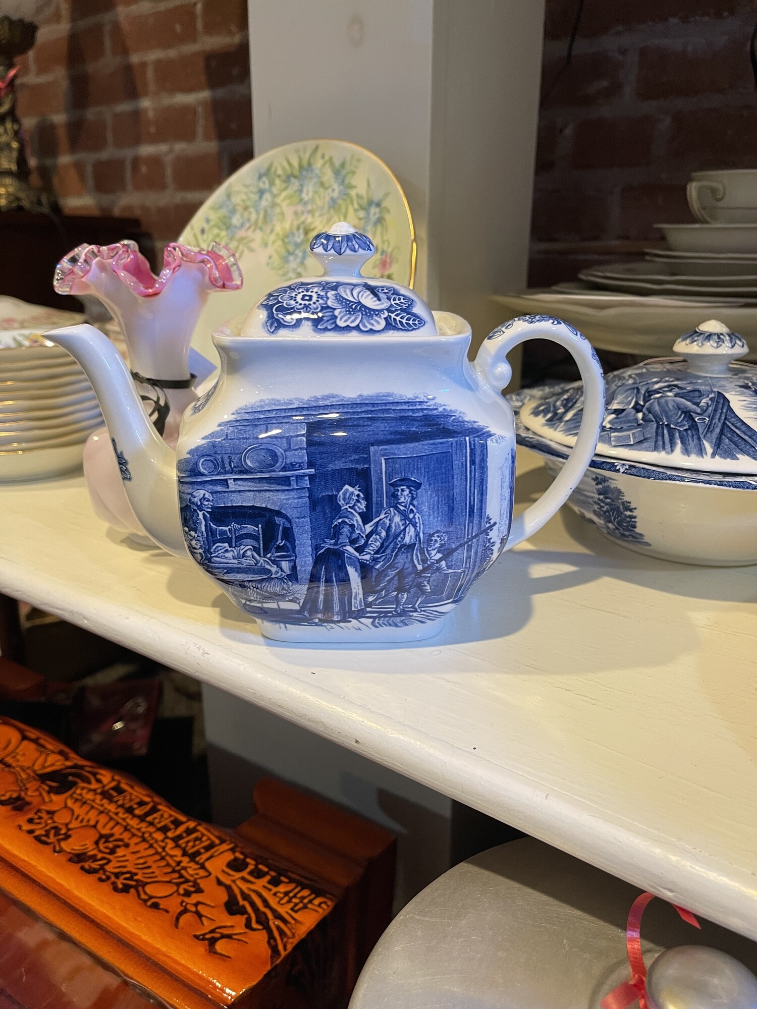 Liberty Blue/white Teapot, Blue/wh