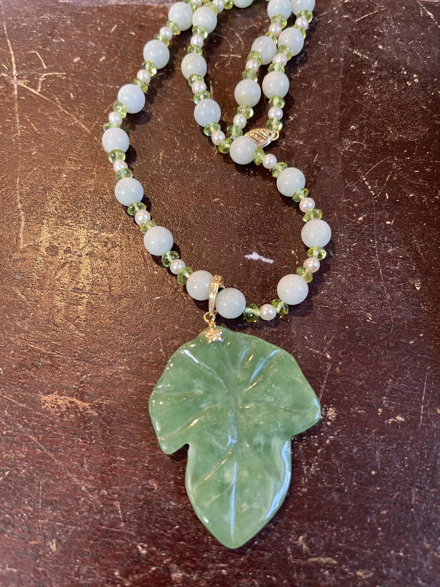 Jade Leaf Necklace