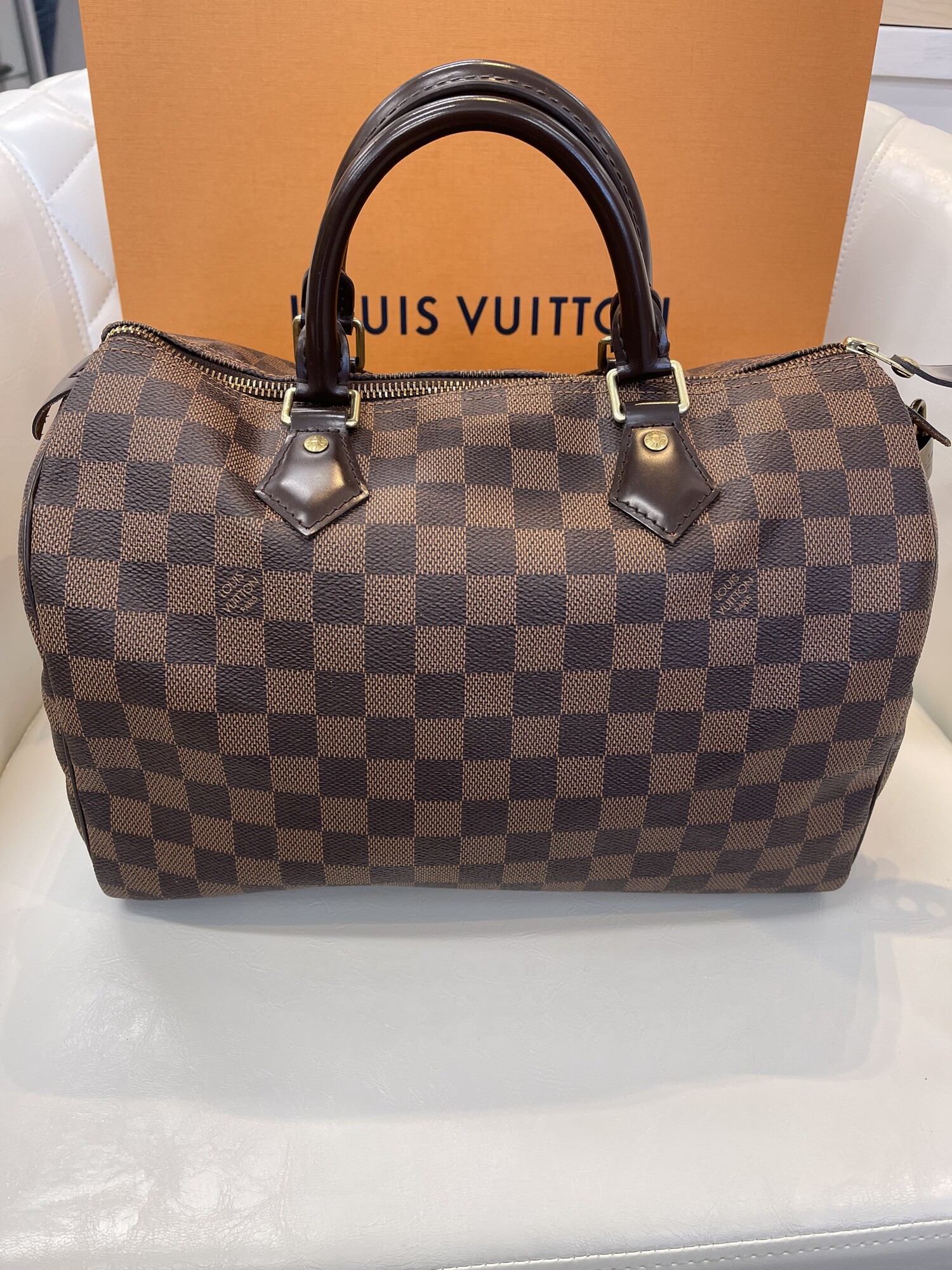 AUTHENTIC Louis Vuitton Speedy 30 Damier Ebene PREOWNED (WBA043) – Jj's  Closet, LLC