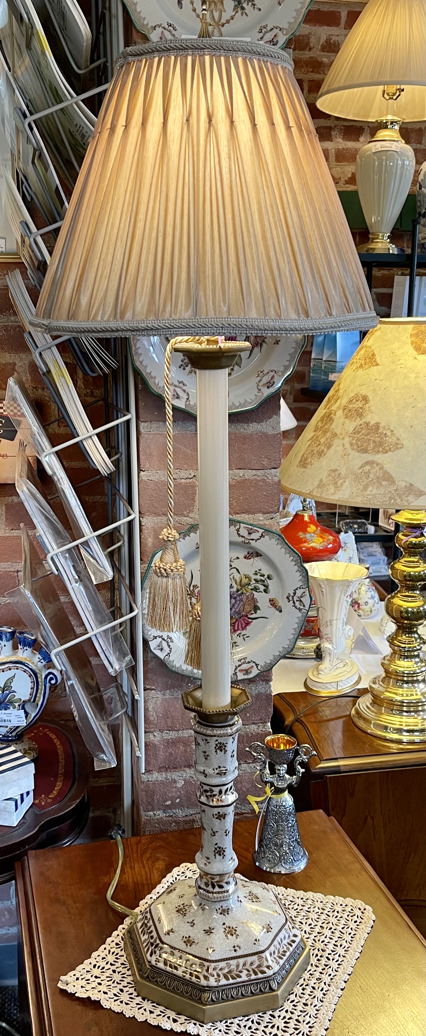 E.allen Candlestick Lamp, Ceramic, Size: None