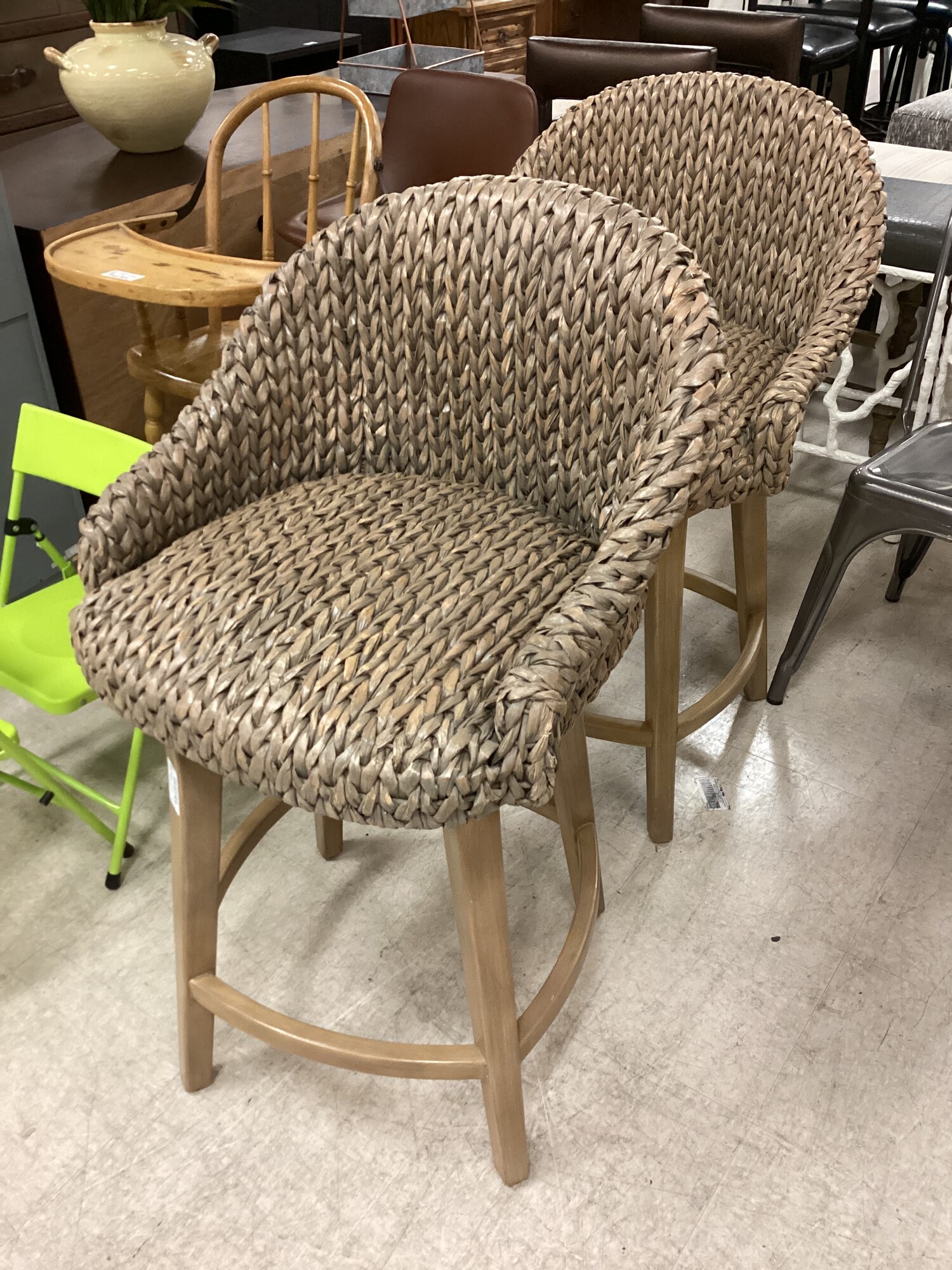 Banana Leaf Bar Stools Chic & Cozy Consignment Furniture