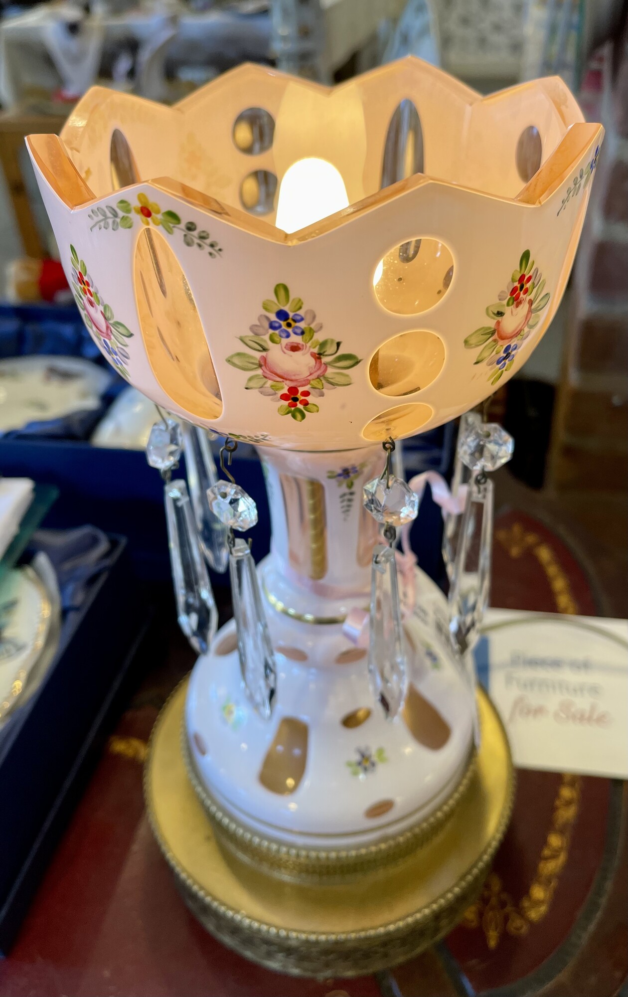 Bohemiam Lamp, Pink/Flo, Size: None