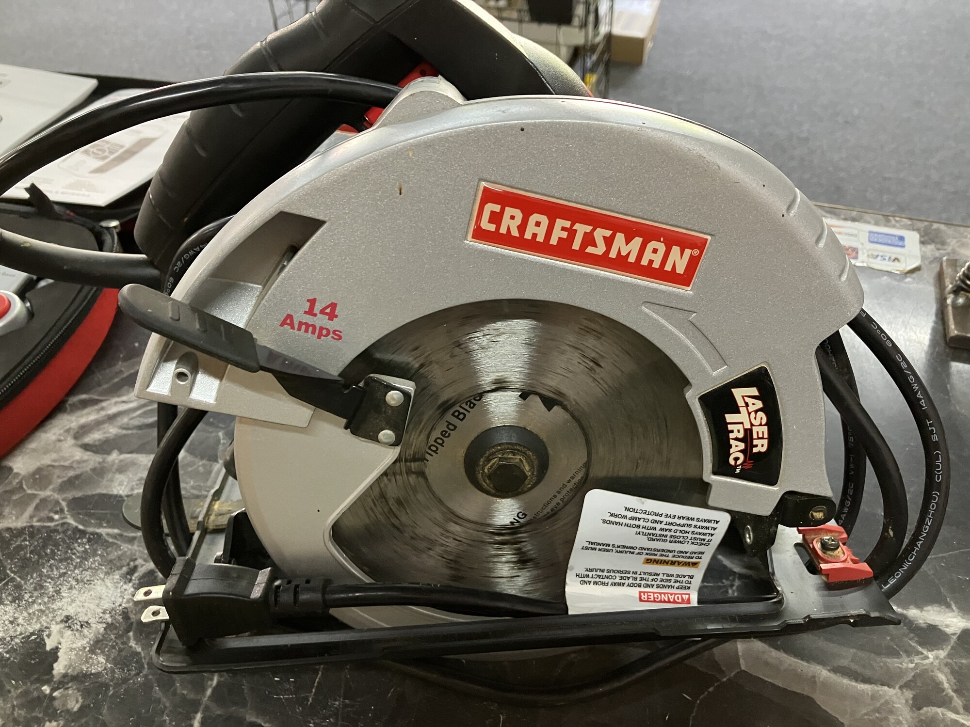 Circular Saw, Size: 7 1/4in Craftsman Laser Trac
14A