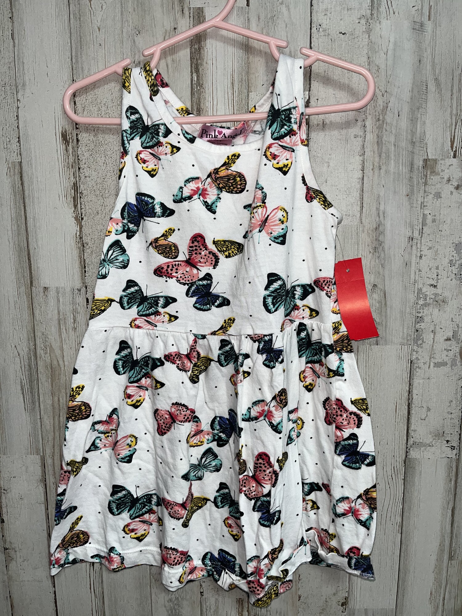 5/6 White Butterfly Dress The Plaid Pecan