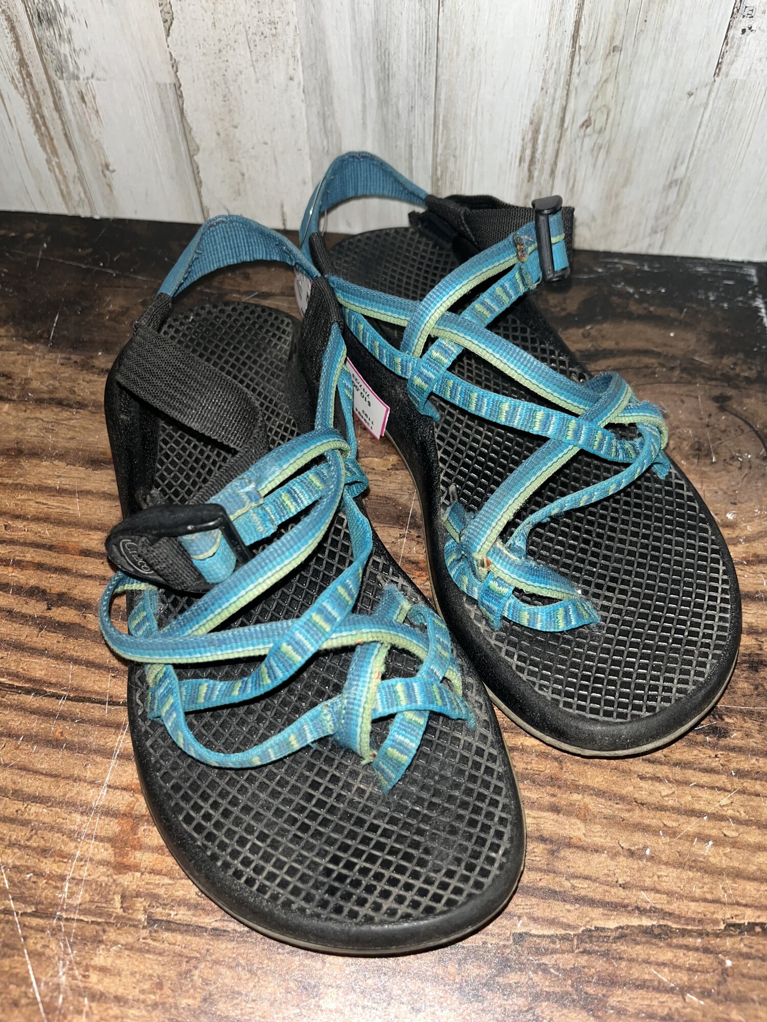 A7 Teal/Green Sandals | The Plaid Pecan