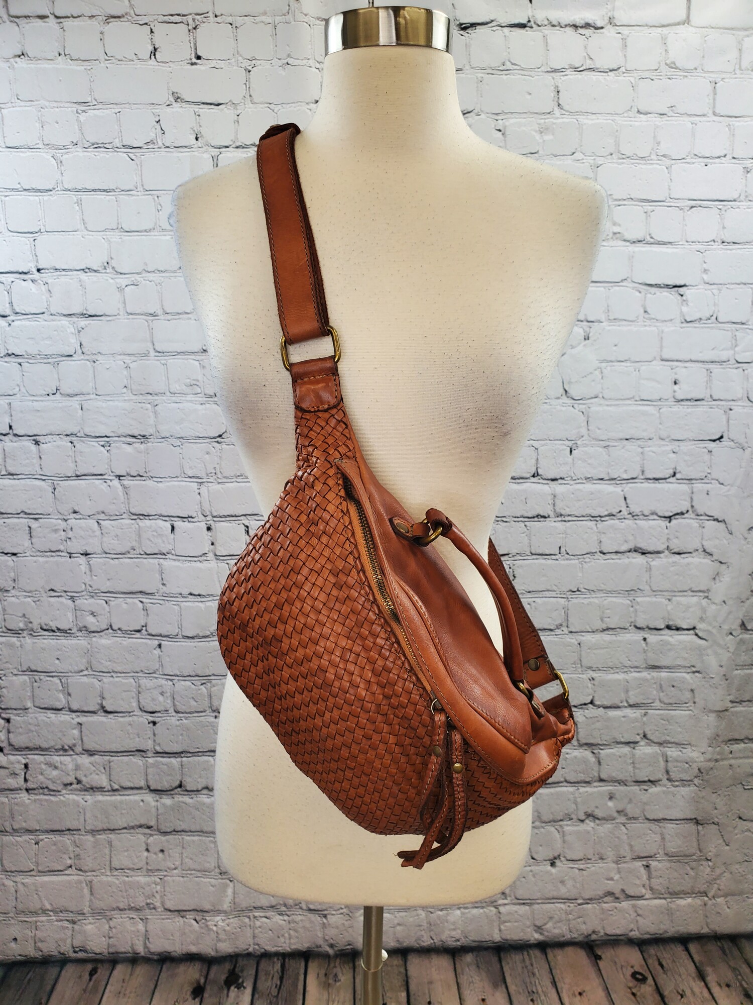 Made In Italy Leather Sling Backpack, Handbags