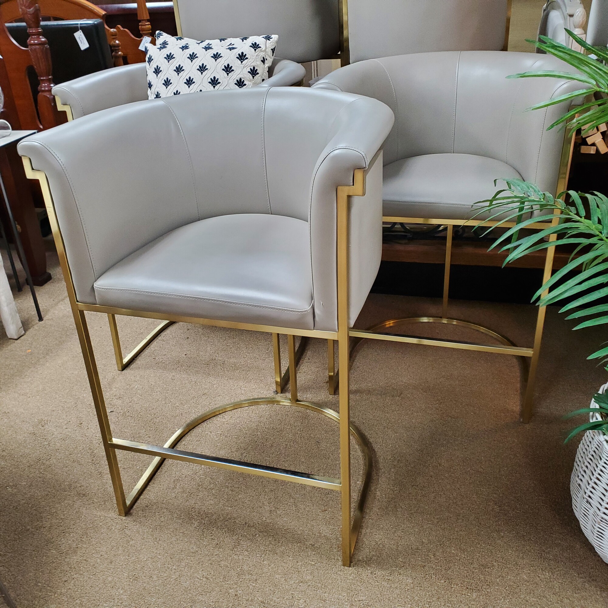 Set/3 Modern Bar Stools Savannah Furniture Consignment