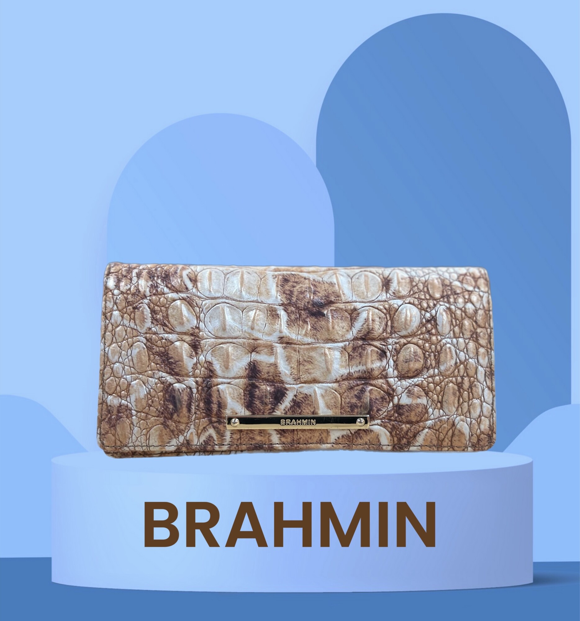 BRAHMIN
The Ady Wallet is exactly what you have been searching for. Super sleek and light weight with plenty of credit card slots and a zip pocket for your change. Extremely functional with its flat design, perfect for fitting in your favorite clutch or crossbody.
13 Credit Card Slots
1 ID Slot
7.5\" W 3.75\" H 0.5\" D
Retails: $145.00
This wallet is in like new condition.