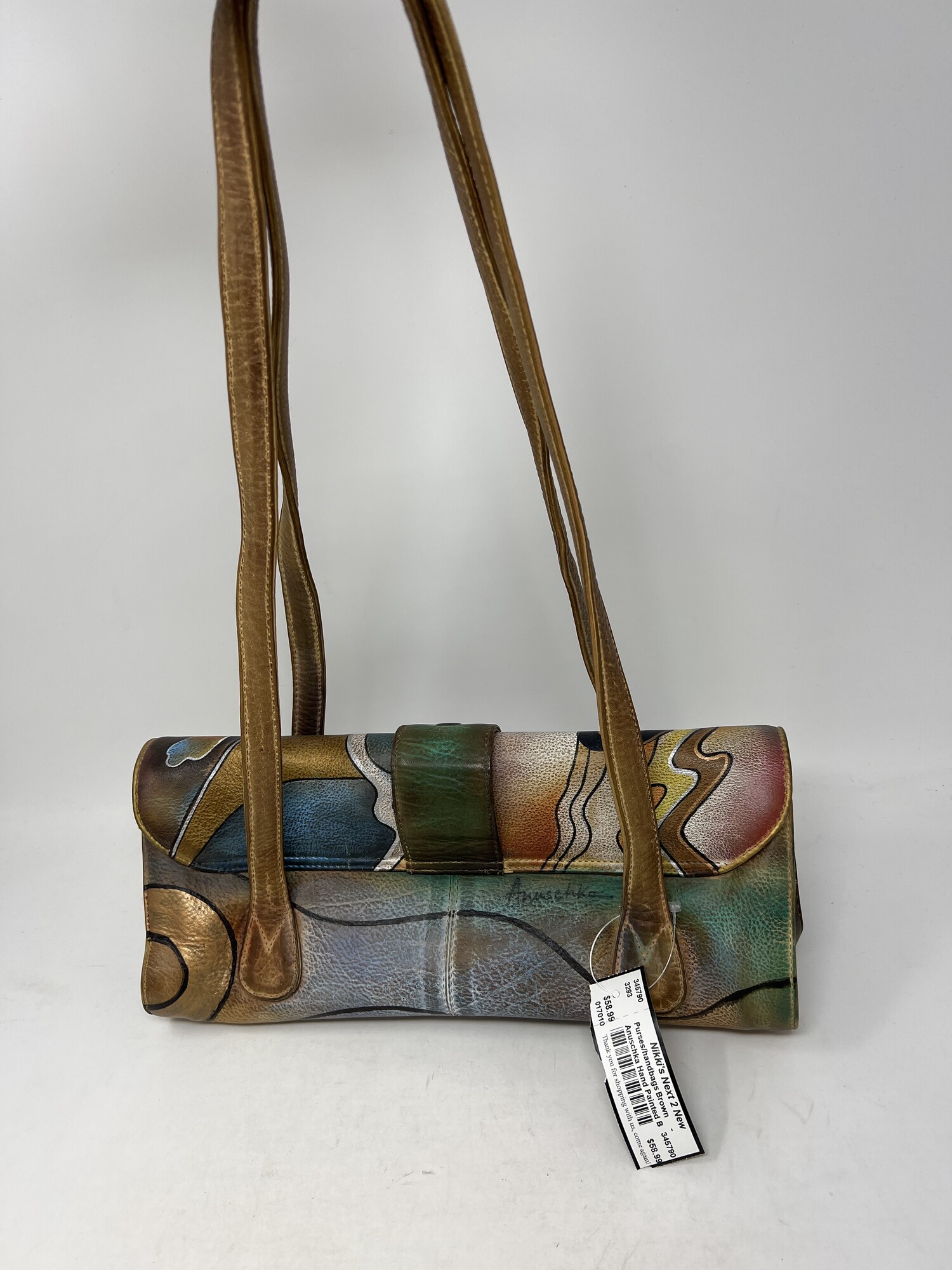 Calvin Klein Leather Handbag with Hand-Painted Western Art – Salvage  Renaissance