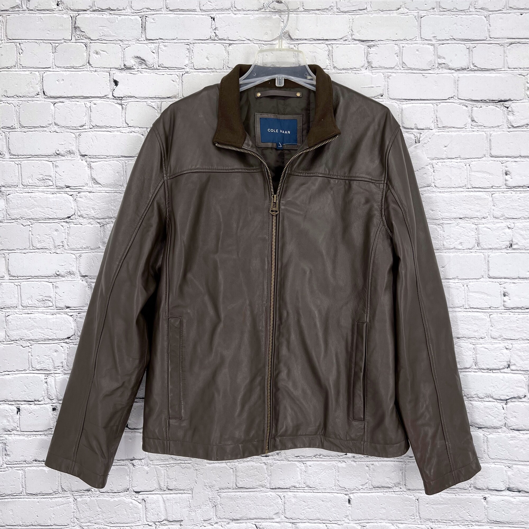 cole haan plus size leather jacket