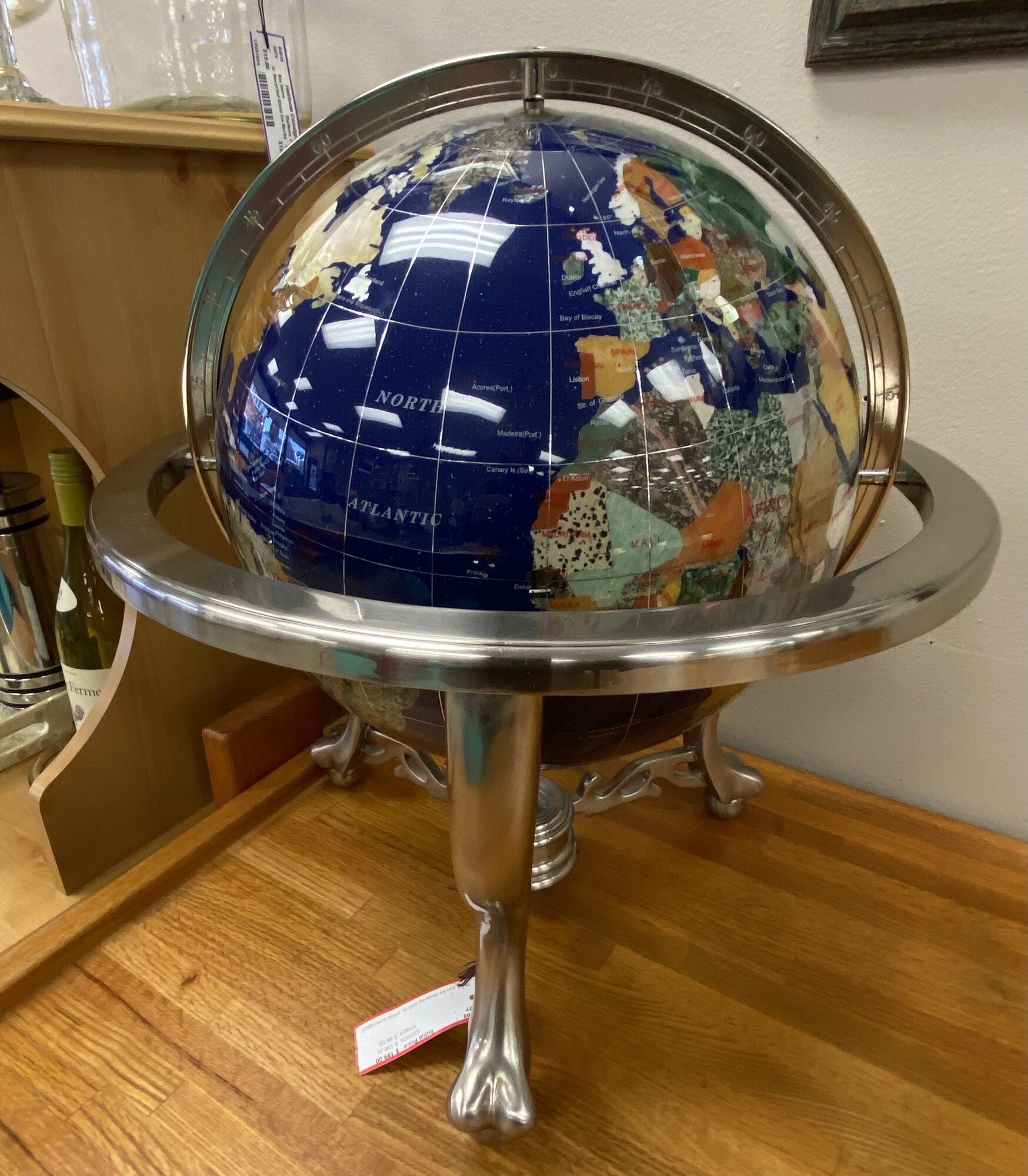 Alexander Kalifano Globe, Navy, Size: 18 Inch
