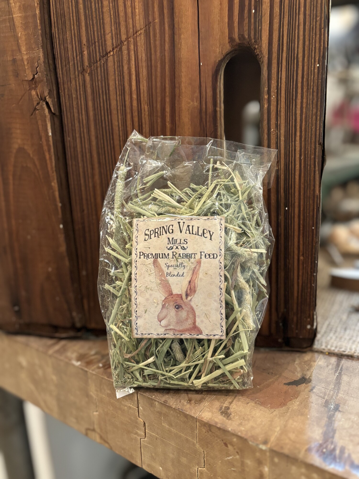 This bag of Rabbit Grass looks great placed in wooden bowls or baskets and makes a fun alternative to traditional grasses .