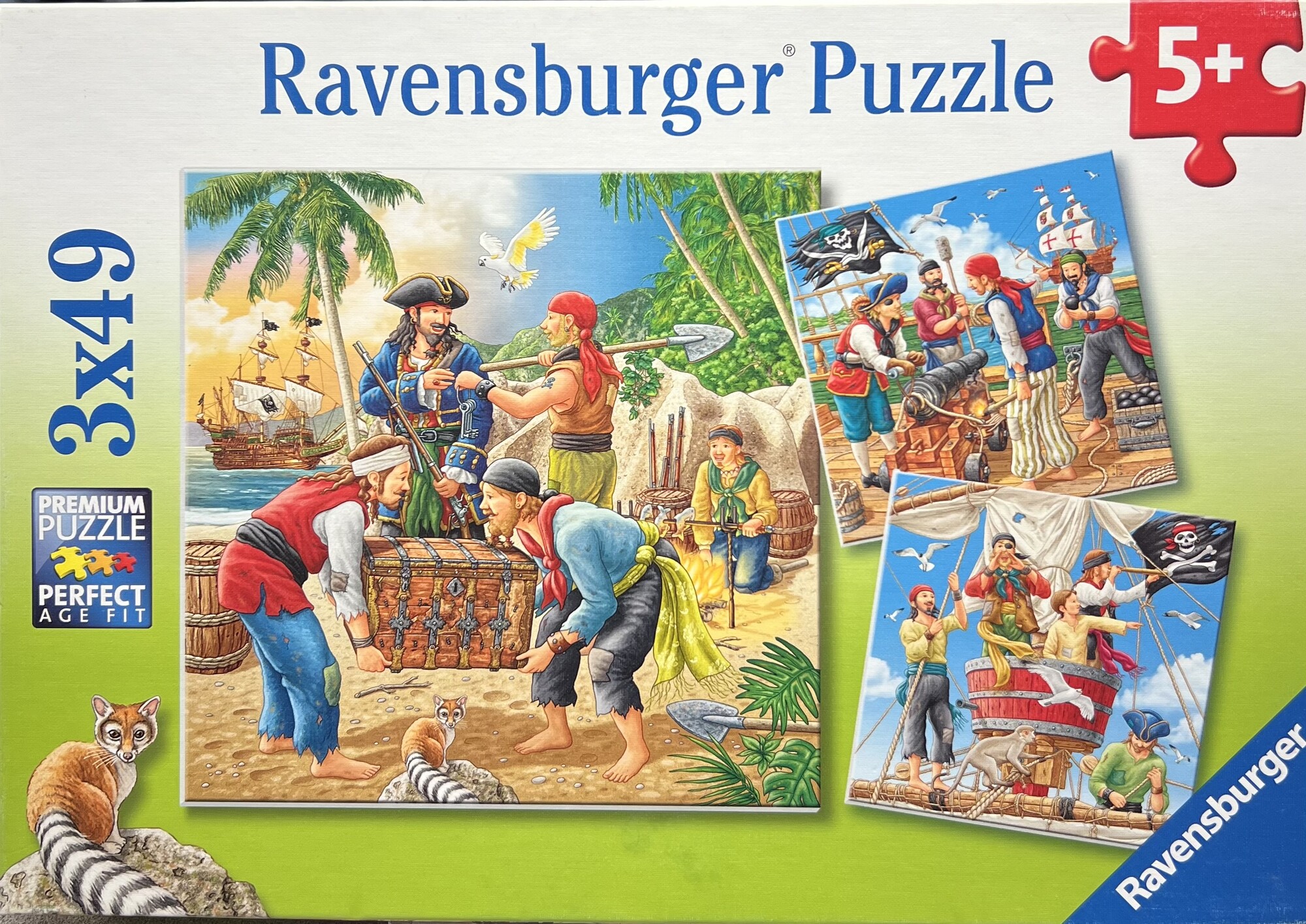 Pirate Ravensburger Puzzle, Green, Size: 49 Pcs