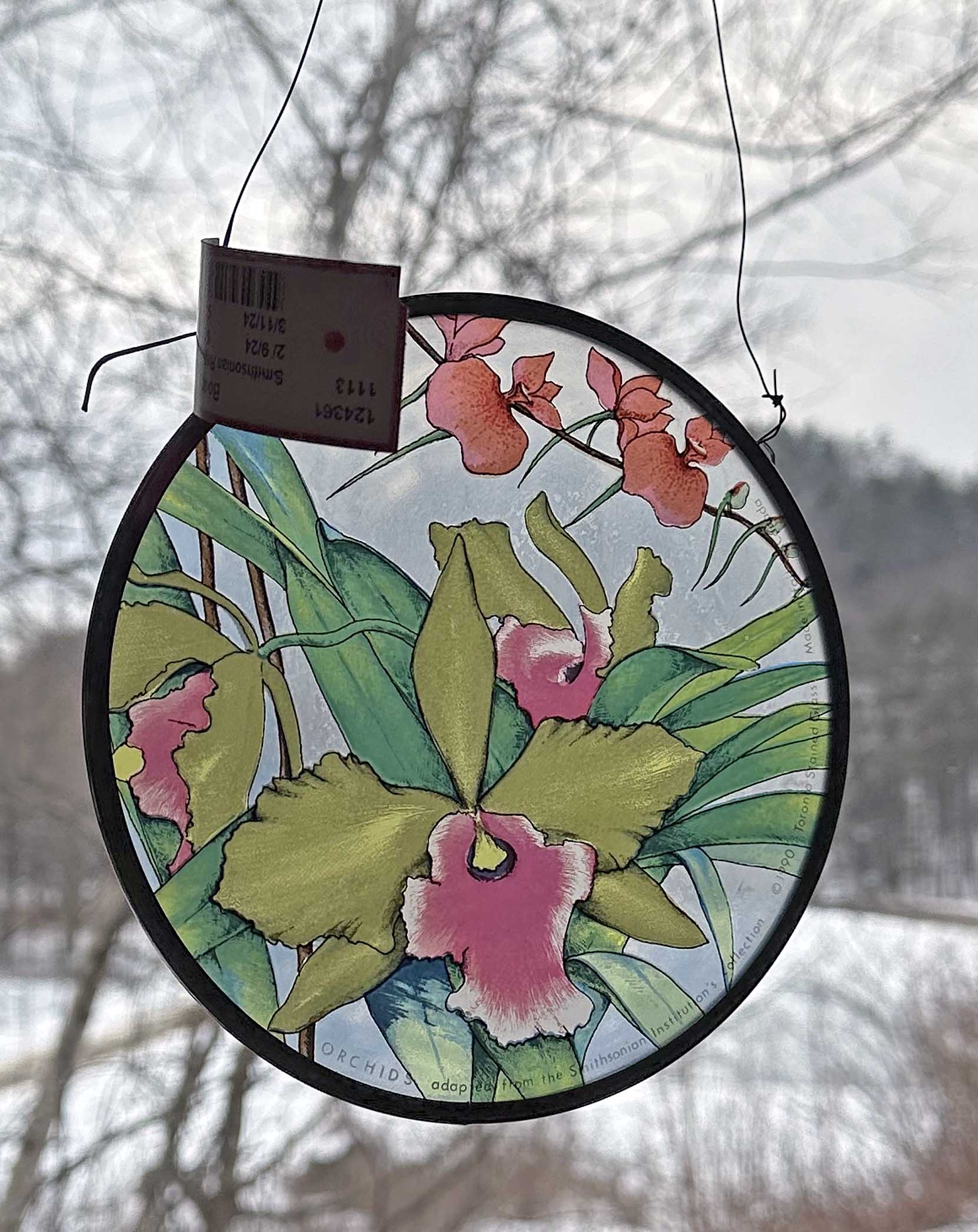 Smithsonian Repro Stained Glass Orchid
7 In Round