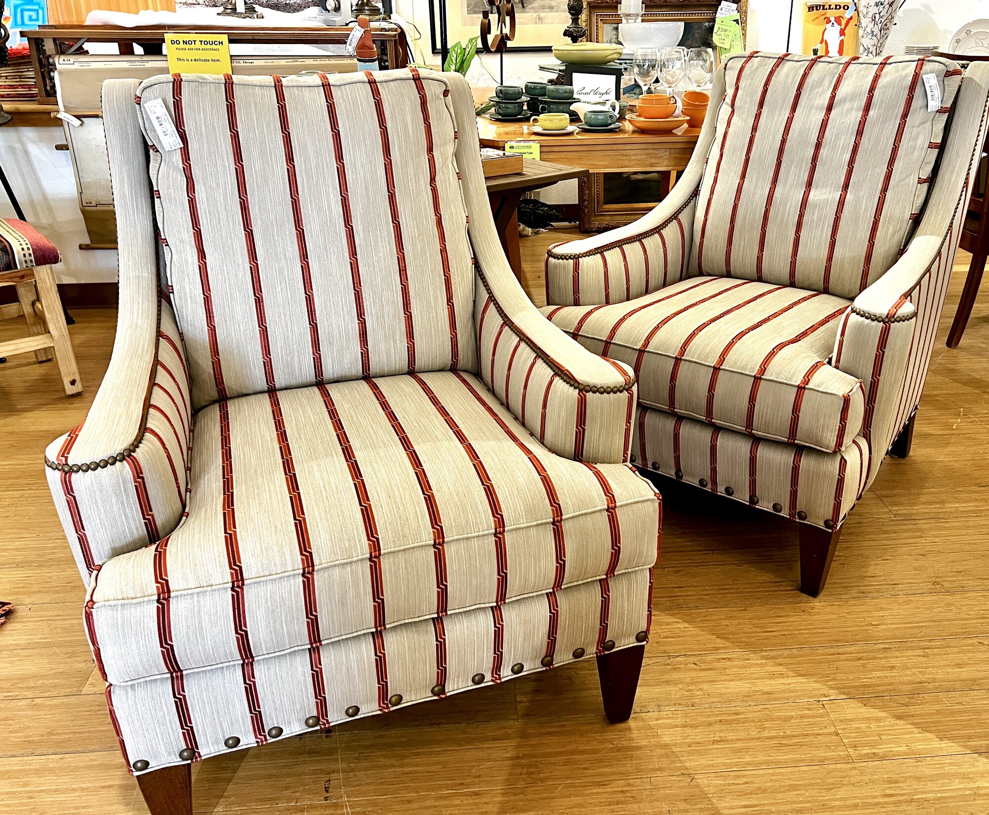 ChairSherrill Furniture, Striped,
Size: 34x34x39

Second one available item #12380