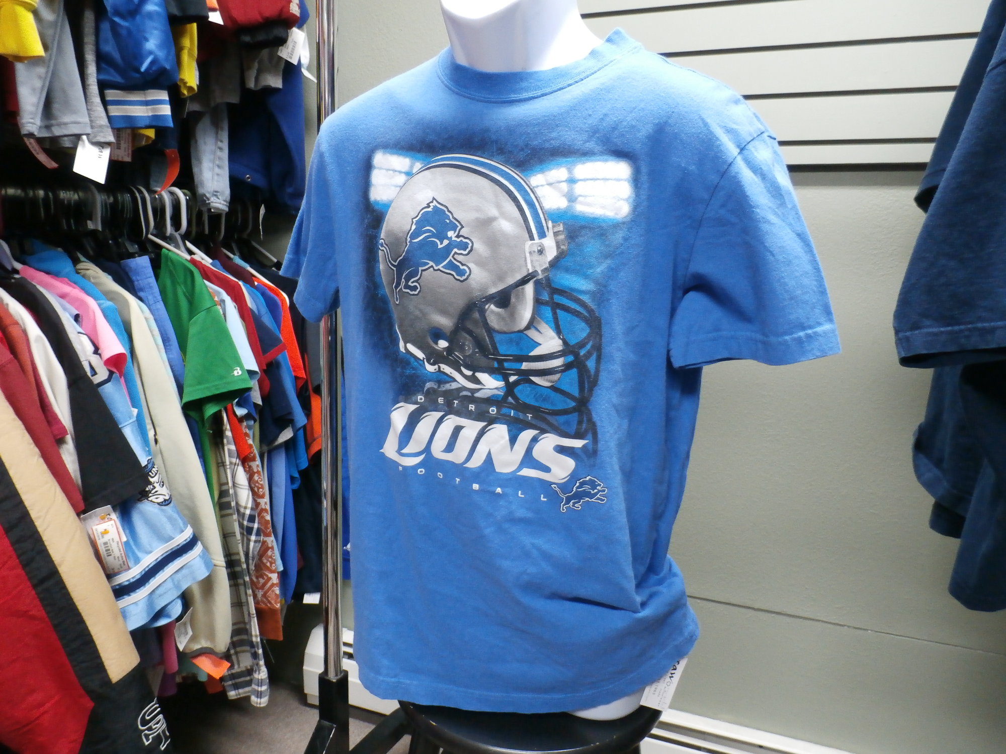 Detroit Lions Shirt  Recycled ActiveWear ~ FREE SHIPPING USA ONLY~