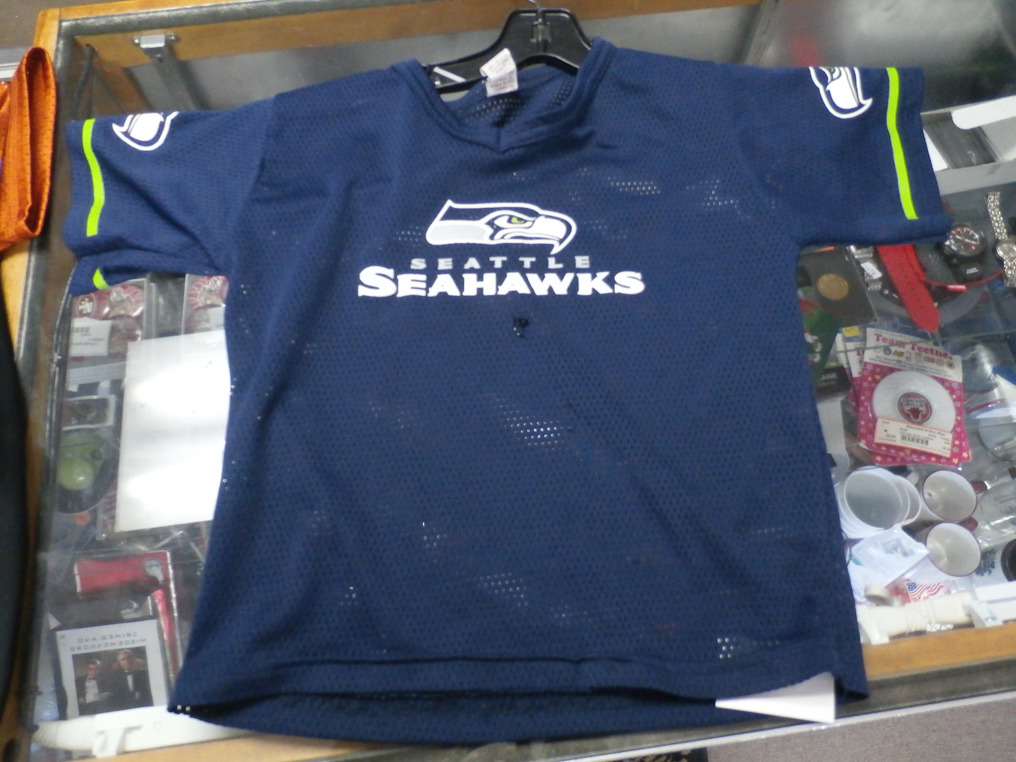 Nike Men's Team Athletic (NFL Seattle Seahawks) T-Shirt in Blue, Size: Small | N19941S78-0Y6